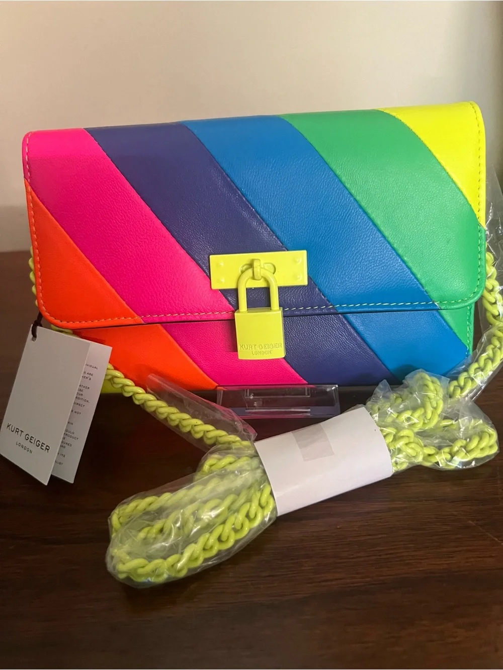 Kurt Geiger Rainbow Leather Crossbody Bag - Multicolor - Picture 2 of 6